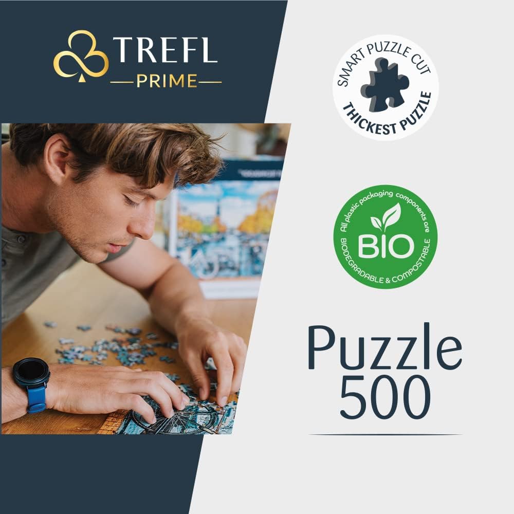 Trefl -500 Pieces-Thicker Cardboard, Bird-View Landscape, Collage, Creative Entertainment for Adults and Children Ages 10+, Color Puzzle uft Aerial mindblow: Over The Water (37459)