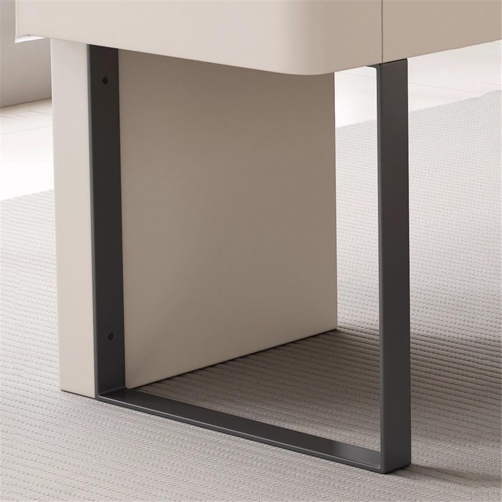 Acrittura Scrivania moderna con cassetti e gambe in acciaio al carbonio(XL)
