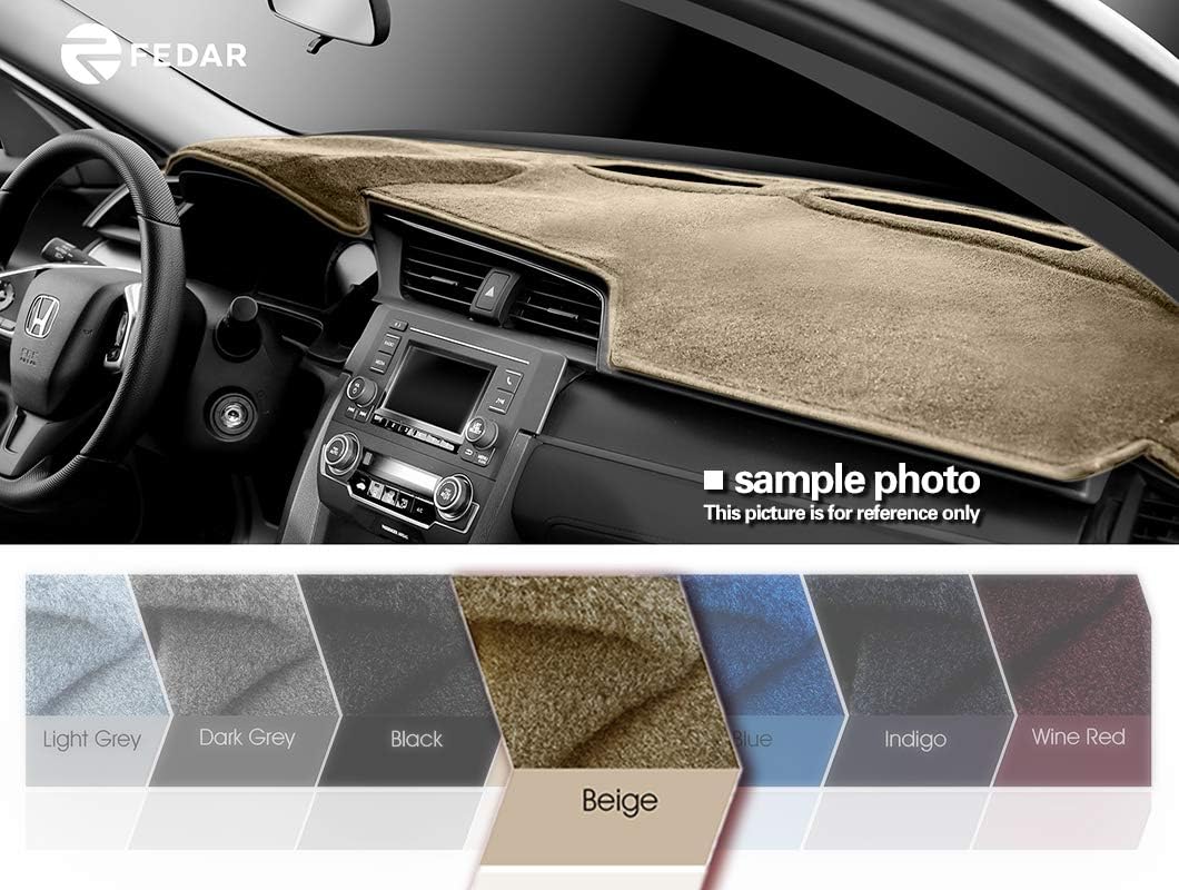 Fedar Dashboard Cover Mat Pad Compatible with 2003-2008 Toyota Corolla-Beige