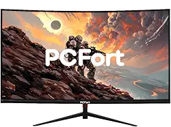 Monitor Gamer Curvo PCFort U27F100 27' 1ms 100Hz LED Full HD 100% sRGB HDMI VGA Preto