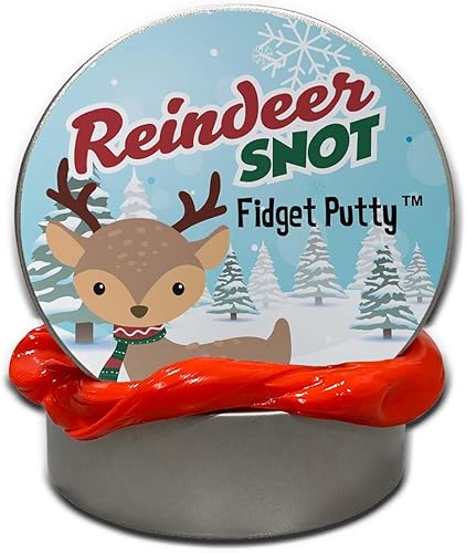 Masilla antiestrés de mocos de reno, ideas navideñas divertidas para niños extraños rellenos de calcetines de Papá Noel secreto para compañeros de