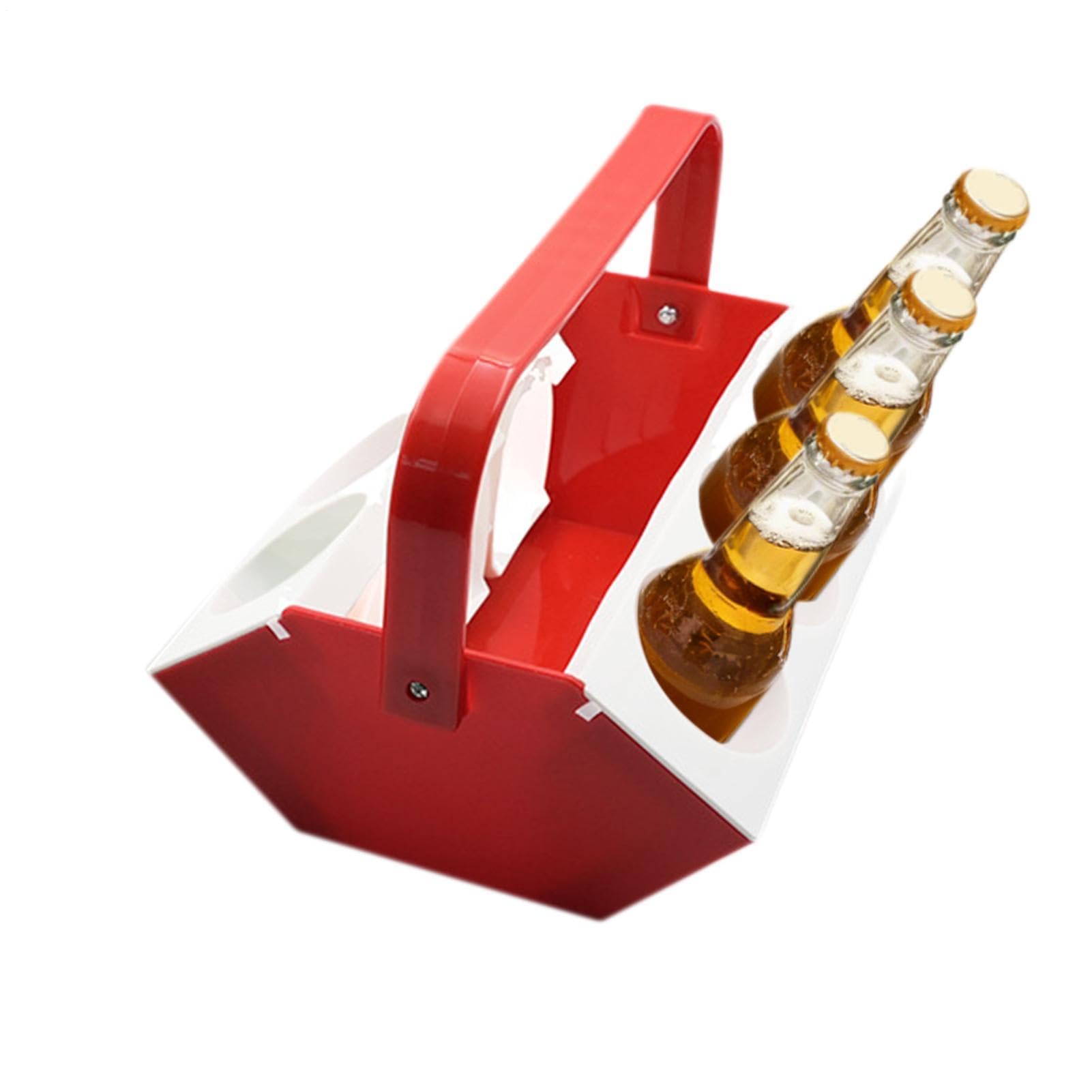 Getränkehalter – Tablett aus ABS-Kunststoff 719 g | Kühleimer für Eisfach, Bierflaschenlieferung, Korb mit Tragegriff