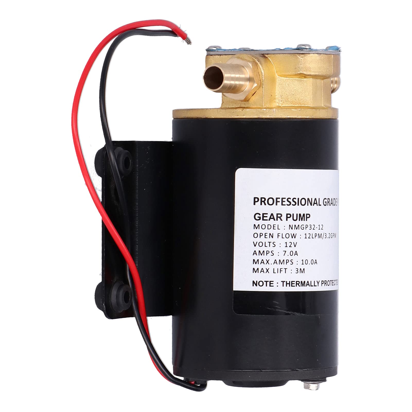 Zahnradpumpe, Fydun 12V 12 LPM Impellor Zahnrad Pumpe Selbstansaugende 9.8ft Lift Kunststoff Getriebe Wasserpumpe für Wasser//Kraftstoff/Scavenge/Öltransfer