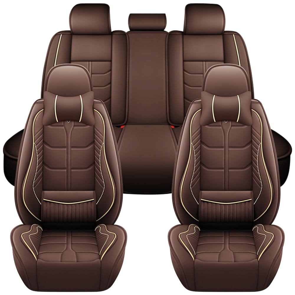 Car Seat Cover for Buick Verano 2012-2017 Full Coverage with Self-Lumbar Nappa Leather Car Seat Cover Fashion Waterproof