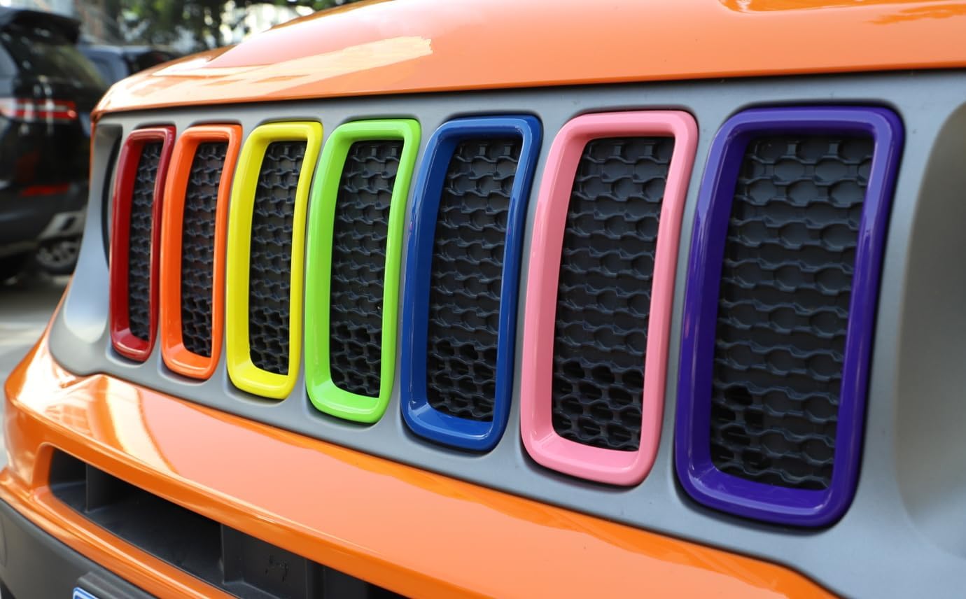 for Renegade 2019 2020 2021 2022 2023 Front Grille Insert Cover Grill Decorative Sticker Trim Car Exterior Accessories