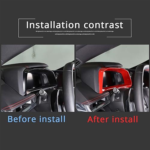 Miniatura 7 de Sekhyna Marco de panel de tablero compatible con Corvette C8 Stingray 2020-2023 ABS 1 pieza de accesorios de marco de velocímetro electrónico de