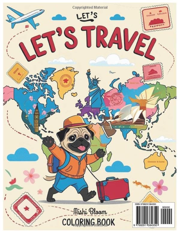 Coloring book Travel the World with Buddy: A fun and wholesome coloring adventure for all ages|Great Gift for Pet Lovers | Travel Dreamers | Coloring ... A Fun Gift for Dog Lovers &Globe-Trotters image 3