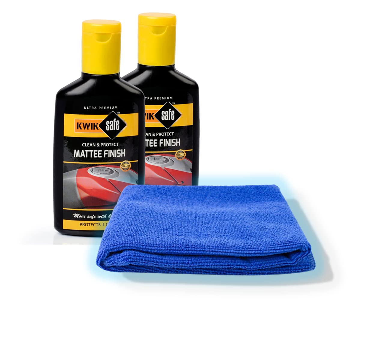 KWIK SAFE MATTEE FINISH CLEANER BIKE POLISH (2 PIECES OF 50 ML) WITH 1 NOS OF PREMIUM MICROFIBER CLOTH- BIKE, MOTORCYCLE, PROTECTS & CLEAN MATTEE SURFACE, UV PROTECTED-image-21