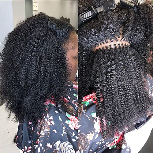 Miniatura 5 de Extensiones de cabello humano con punta en I de 100 hebras de 2.73 onzas de cabello rizado afro rizado 4C 4B con punta en I de 100 hebras de 2.73