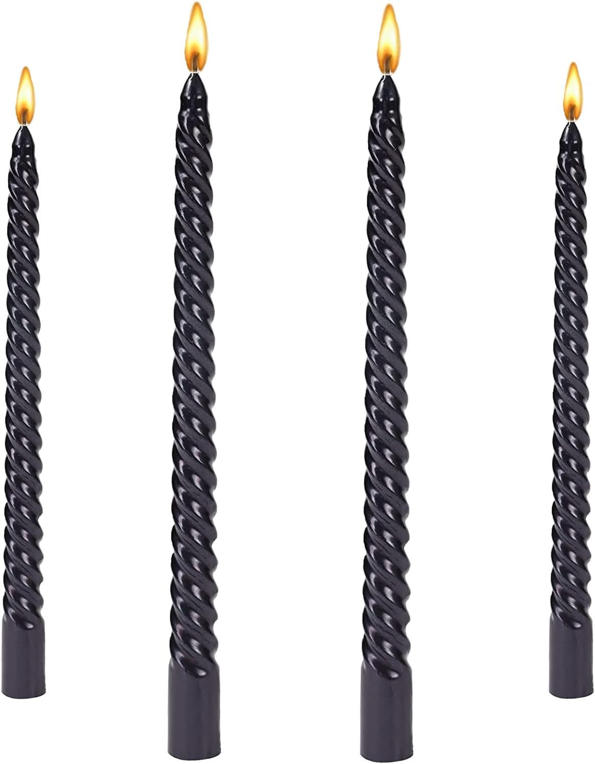 4 piecesTall Metallic Taper Spiral Taper Candle Candles