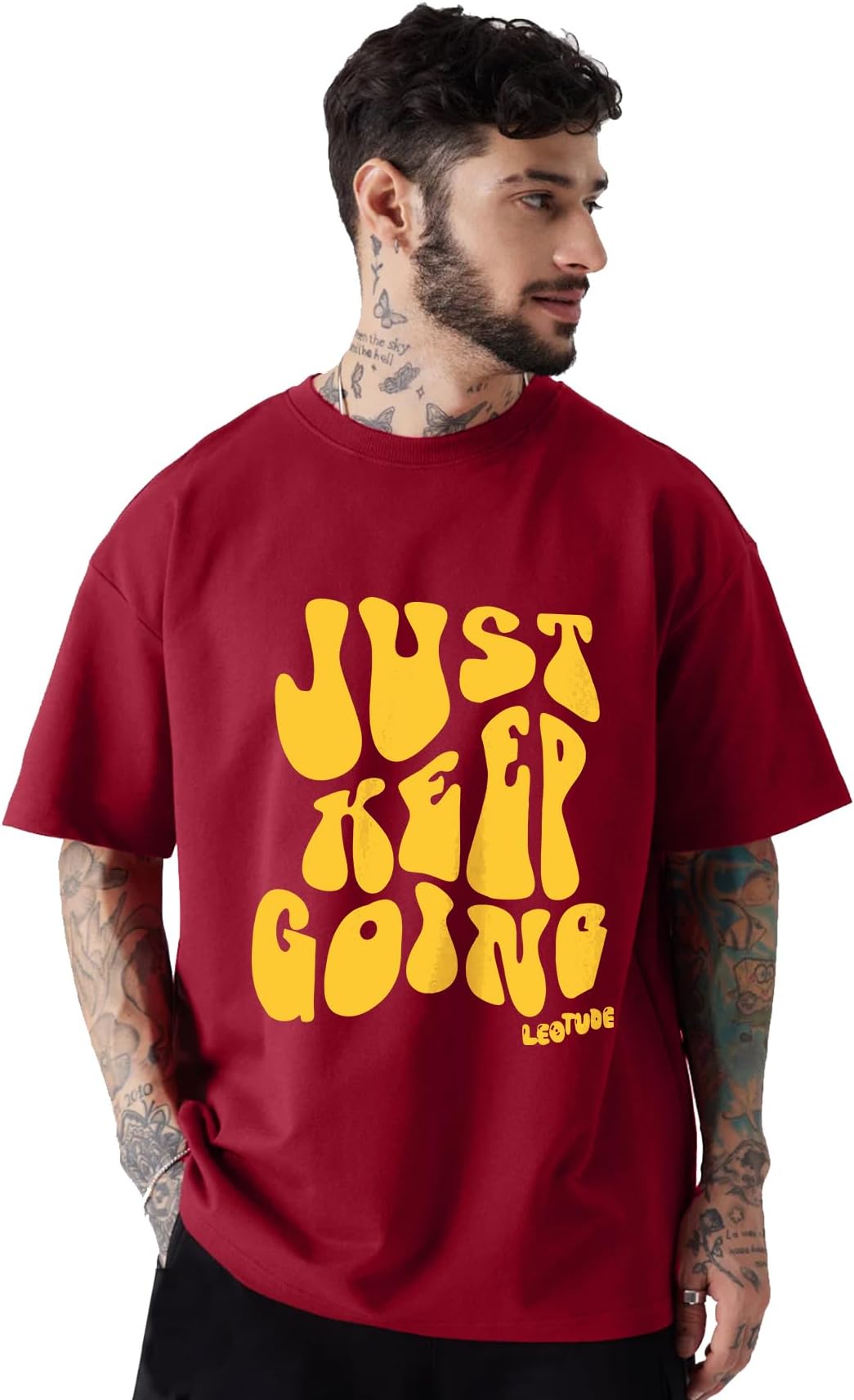 Men's Oversized Cottonblend Half Sleeve Printed Tshirt for Men | Men's Tshirt