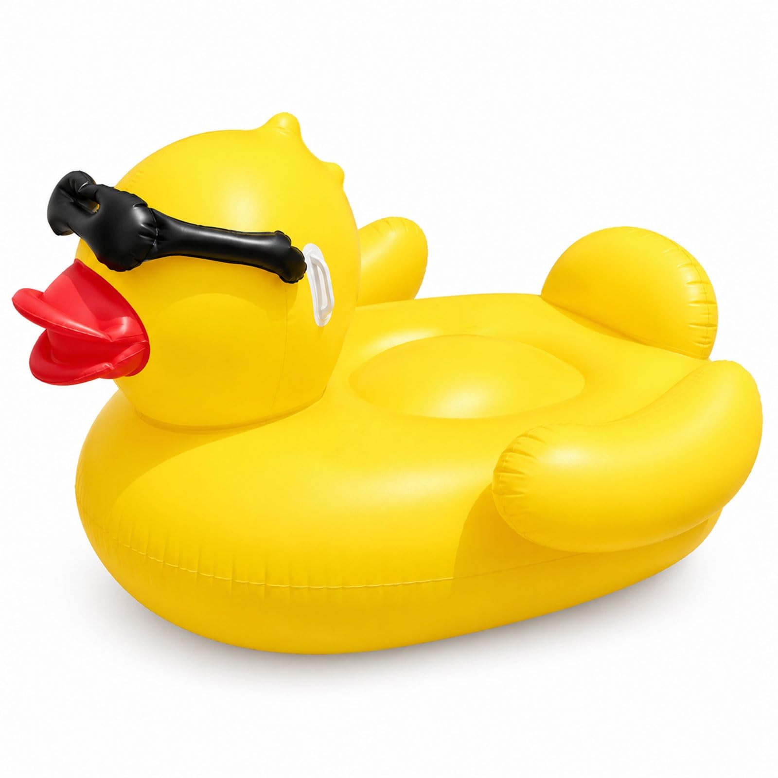 Giant Yellow Duck Inflatable Pool Float, Spacious Lounge Raft