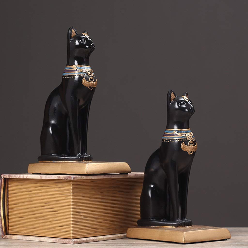 Amazon.co.jp: ブックエンド ブックエンド 古代エジプト バステト猫