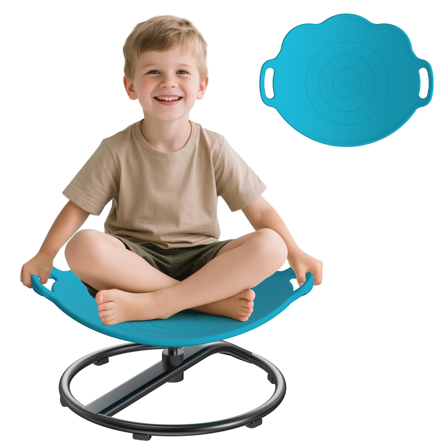 pozoera Spinning Chair for Autistic Kids - Bear Paw Shape Sensory Chair for Autistic Children with Safety Handle and None-Slip Design,Swivel Chairs for 3-12 Years Kids Autism