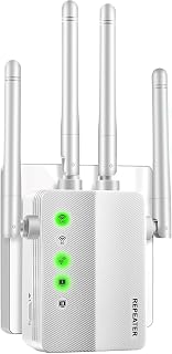 WiFi Extender, 1200Mbps Dual Band WiFi Extenders Signal Booster for Home | 5GHz/2.4GHz Dual Band WiFi Booster Covers Up to 3000 Sq.Supports 20 devices, Equipped with an Ethernet port and 4 antennas