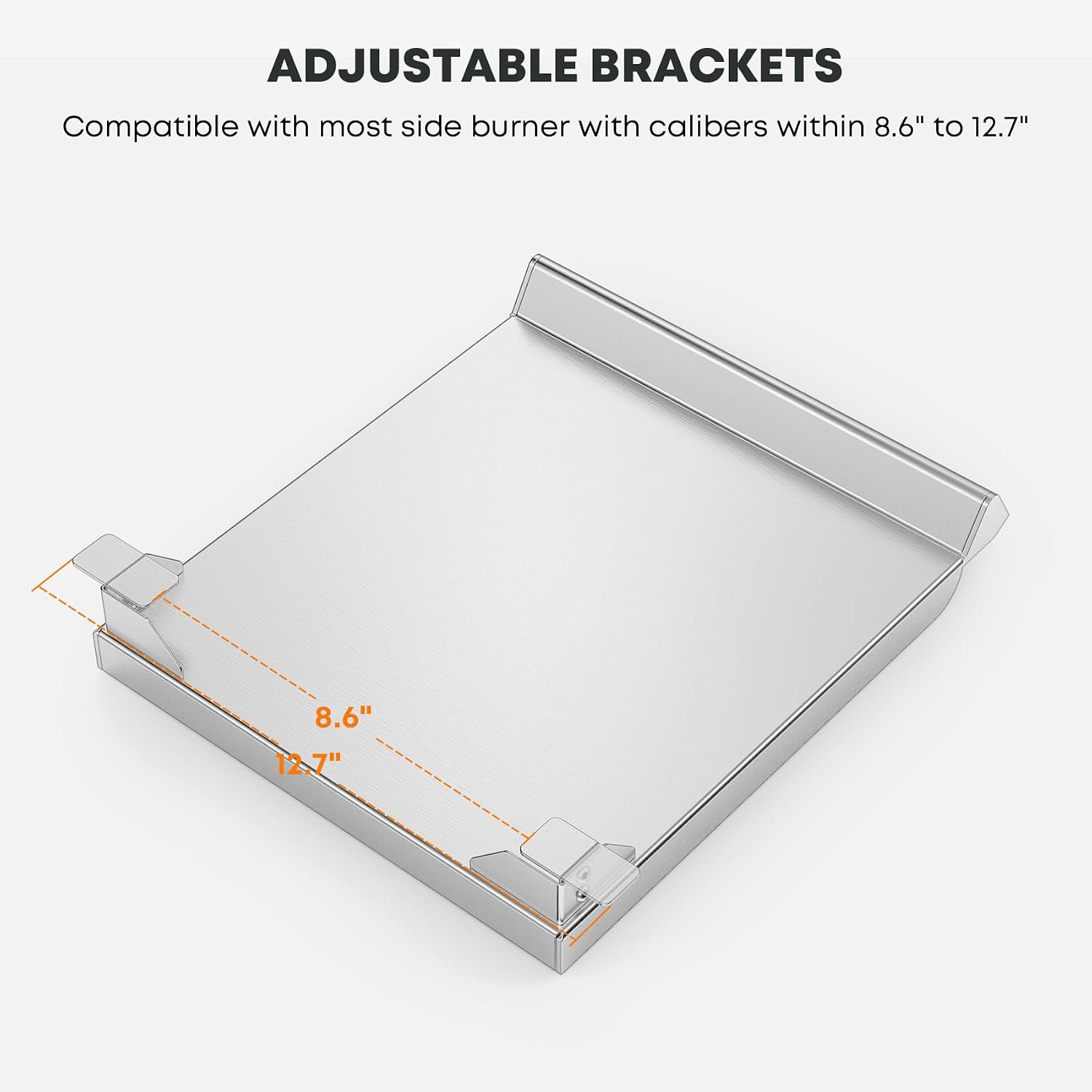 Stanbroil Stainless Steel Flat Top Griddle for Gas Grill Side Burner, Universal Stove Top Griddle for Most Gas Grill Side Burner, 11 in. x 13 in.
