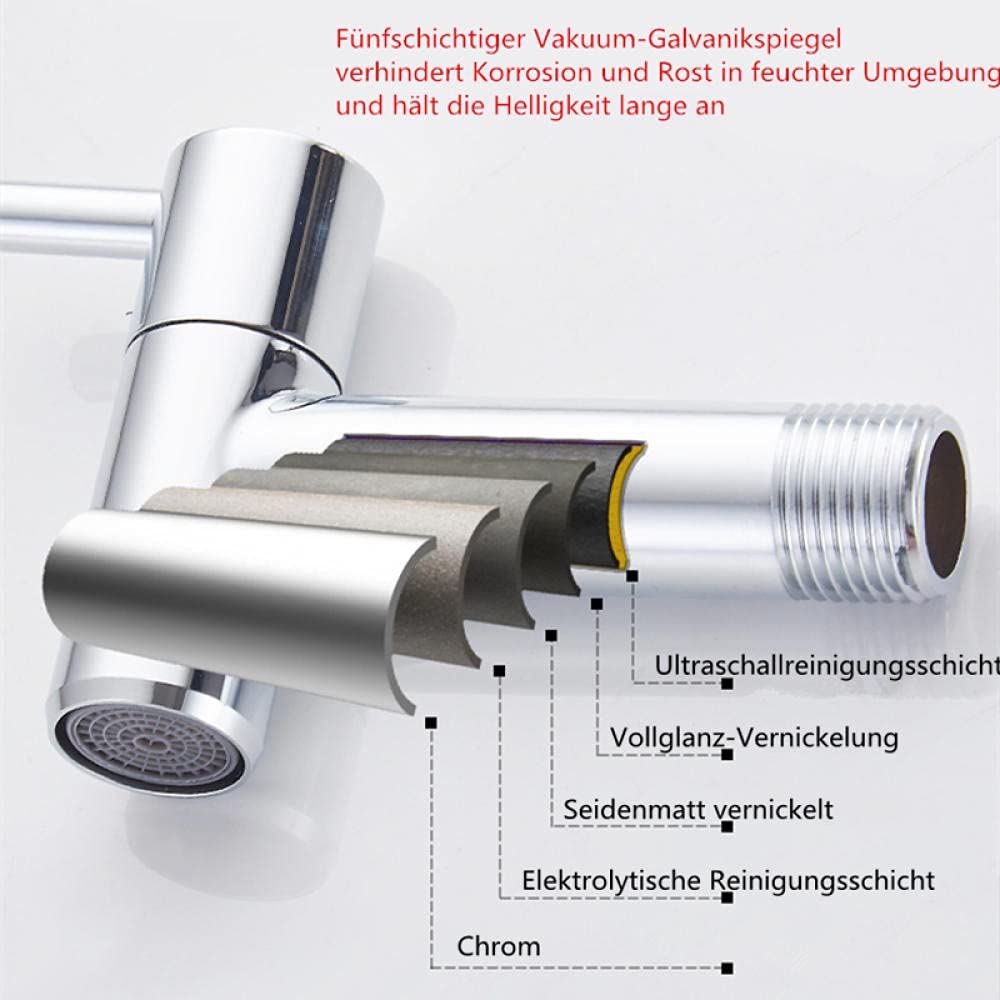 Einhebelmischer für die Wand, Kaltwasser, Badezimmer, WC, Waschbecken, Badewanne, Messing, Wasserhähne