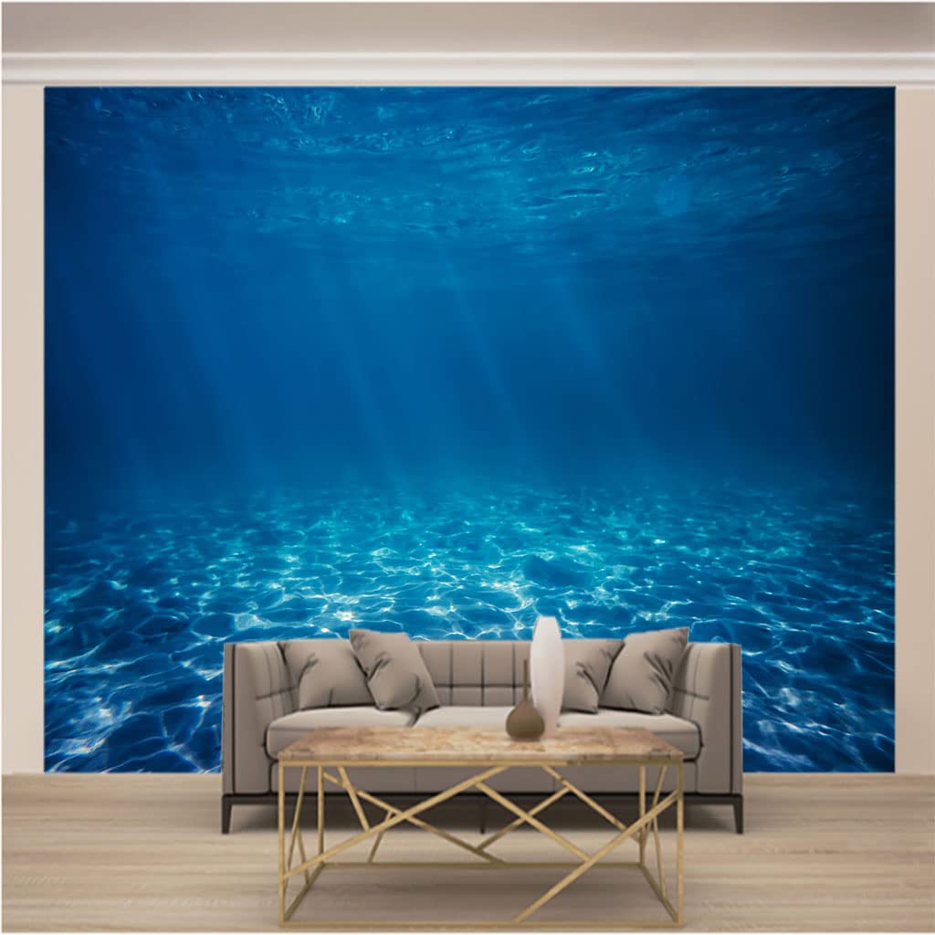 Papier peint intissé photo haut de gamme bleu azur et mer 3D panoramique 400 x 280cm