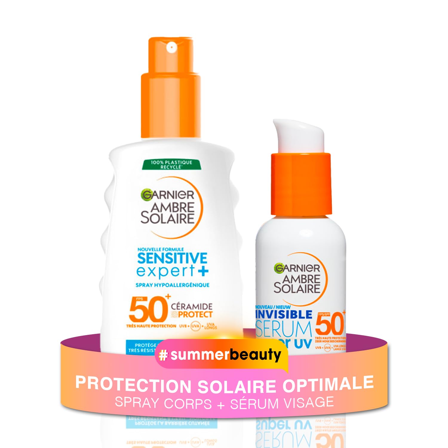 Sérum UV Invisible SPF50+ Garnier résistant à l'eau avec Spray Sensitive Expert+ - 10