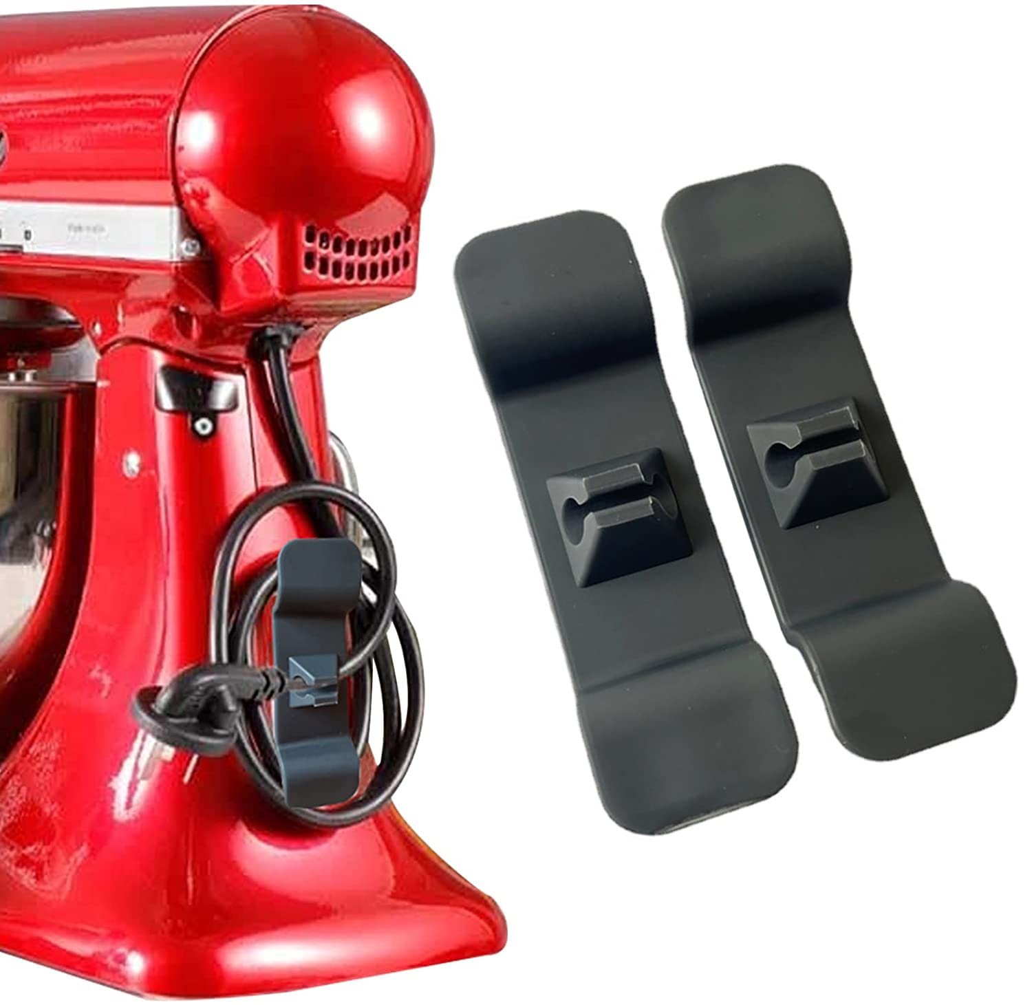 2 Pack Cord Organizer for Appliances, Cord Holder, Cord Wrapper for Small Home Appliances,Kitchenaid Stand Mixer,Coffee Maker, Pressure Cooker,Air Fryer,Toaster (Gray)