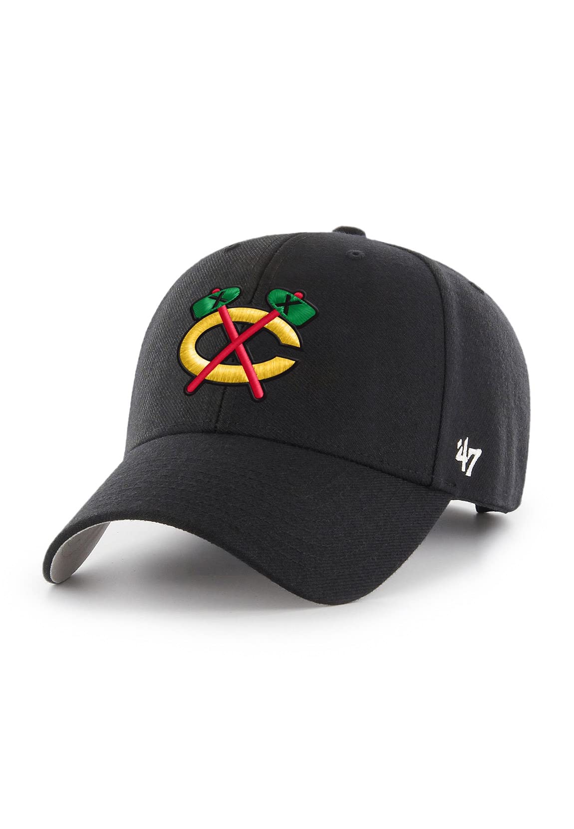 '47 Brand Relaxed Fit Cap - MVP Vintage Chicago Blackhawks, Black, One Size