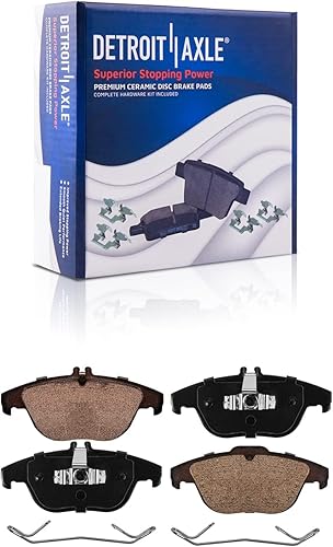 Miniatura 9 de Detroit Axle - Kit de frenos para Mercedes-Benz C230 C250 C300 Rotores de freno de disco Pastillas de freno de cerámica Reemplazo delantero y