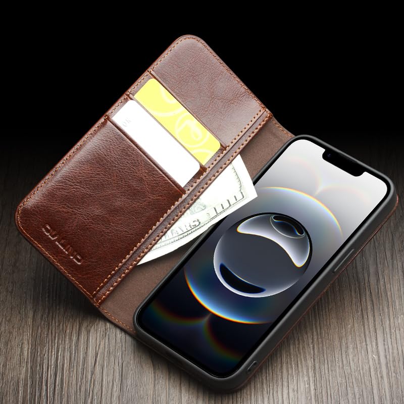 Image of Havilah for iPhone 16e Dual-Side Magnetic Lock Horizontal Flip Leather Phone Case iPhone 16e Case Cover(Brown)