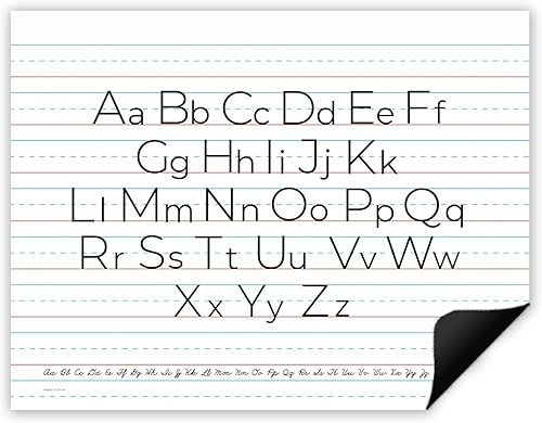 Papel magnético de escritura a mano jumbo – Papel con forro magnético grande para pizarra blanca, póster primario de borrado en seco, página gigante