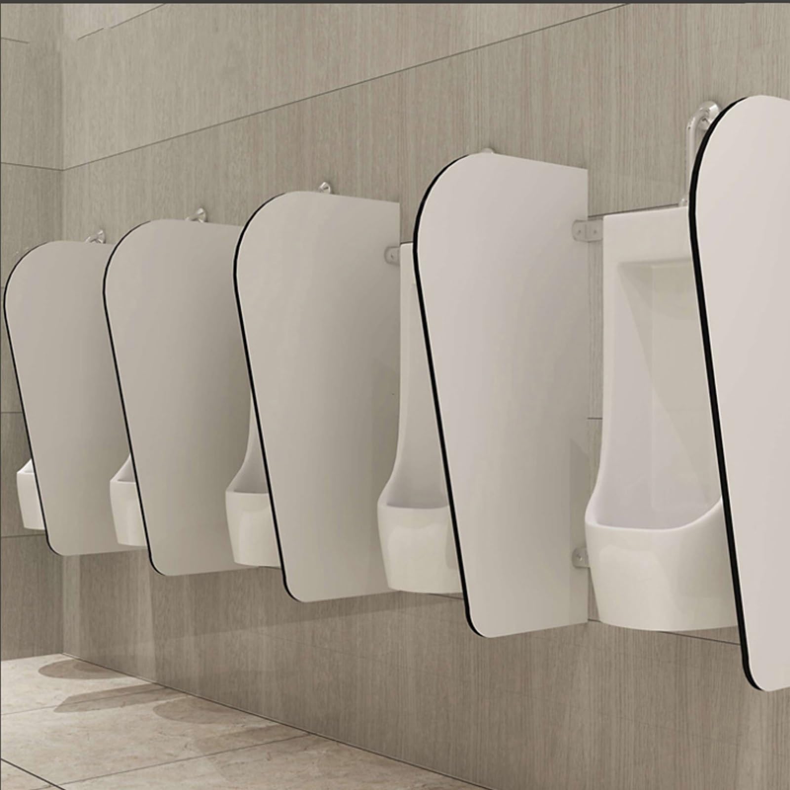 GLJTUO Wall mounted Urinal Partition Divider for Public Restrooms Durable and Stable for Schools Malls Hospitals Set of 4,1pcs-90 * 40cm(35.4 * 15.7