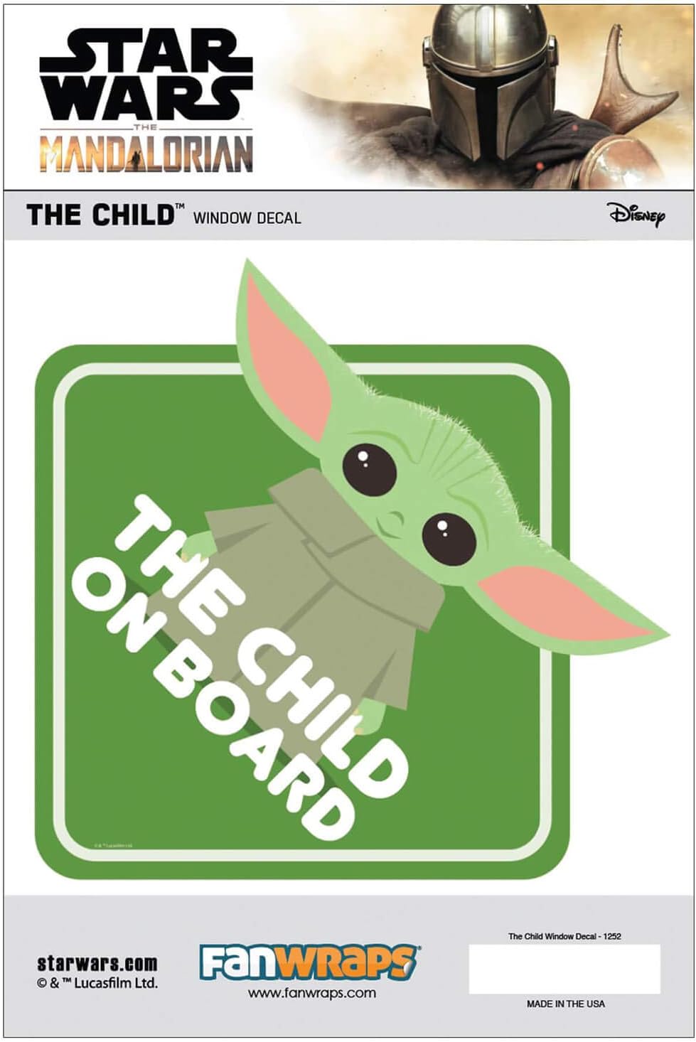 STAR WARS The Child Window Decal