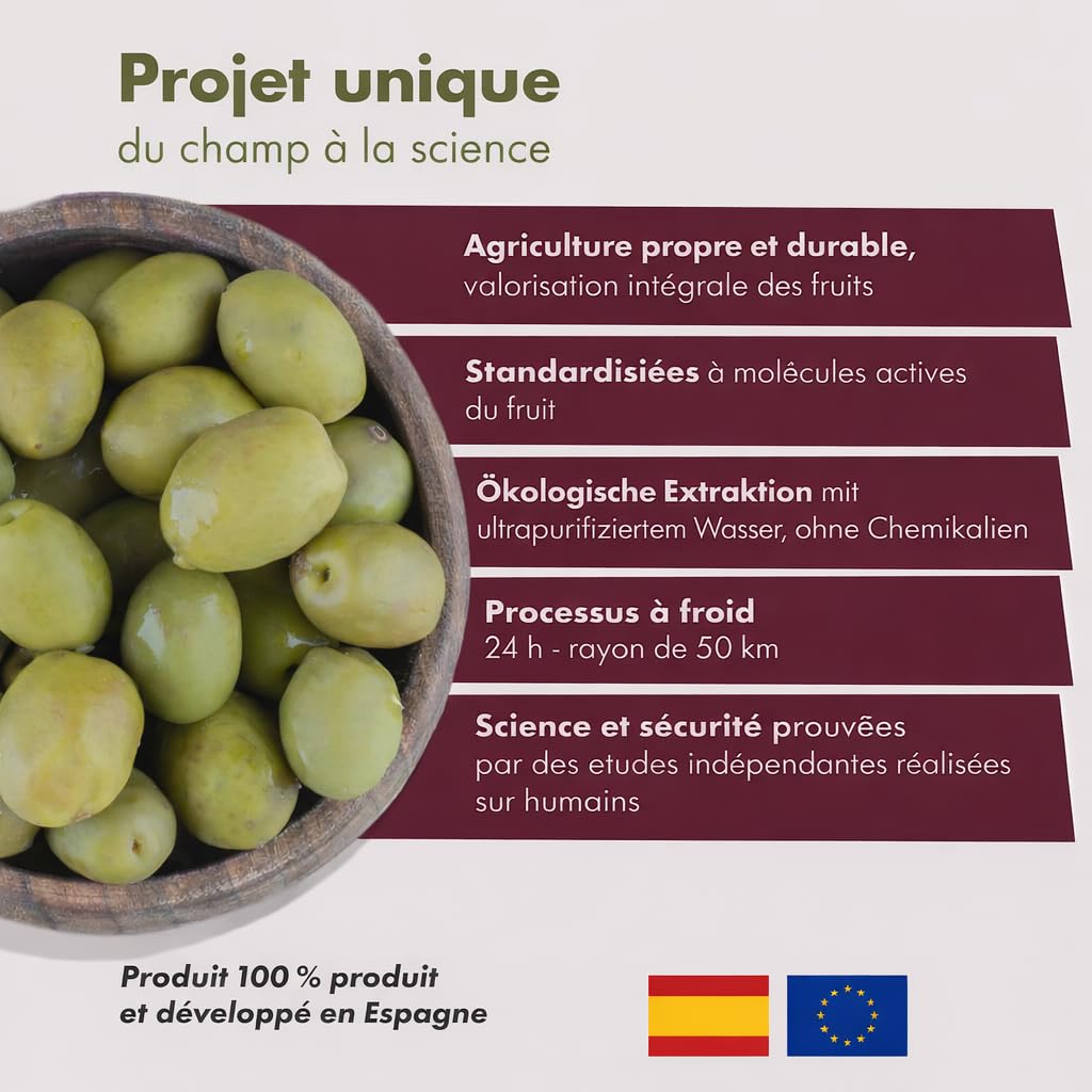 Granatum Plus | Extrait de Olive | Extrait de feuille d'olivier | Extrait de feuilles d'olivier | Hydroxytyrosol Plus | Complément alimentaire | Polyphénols naturels | (1 Boîte de 60 Gélules)