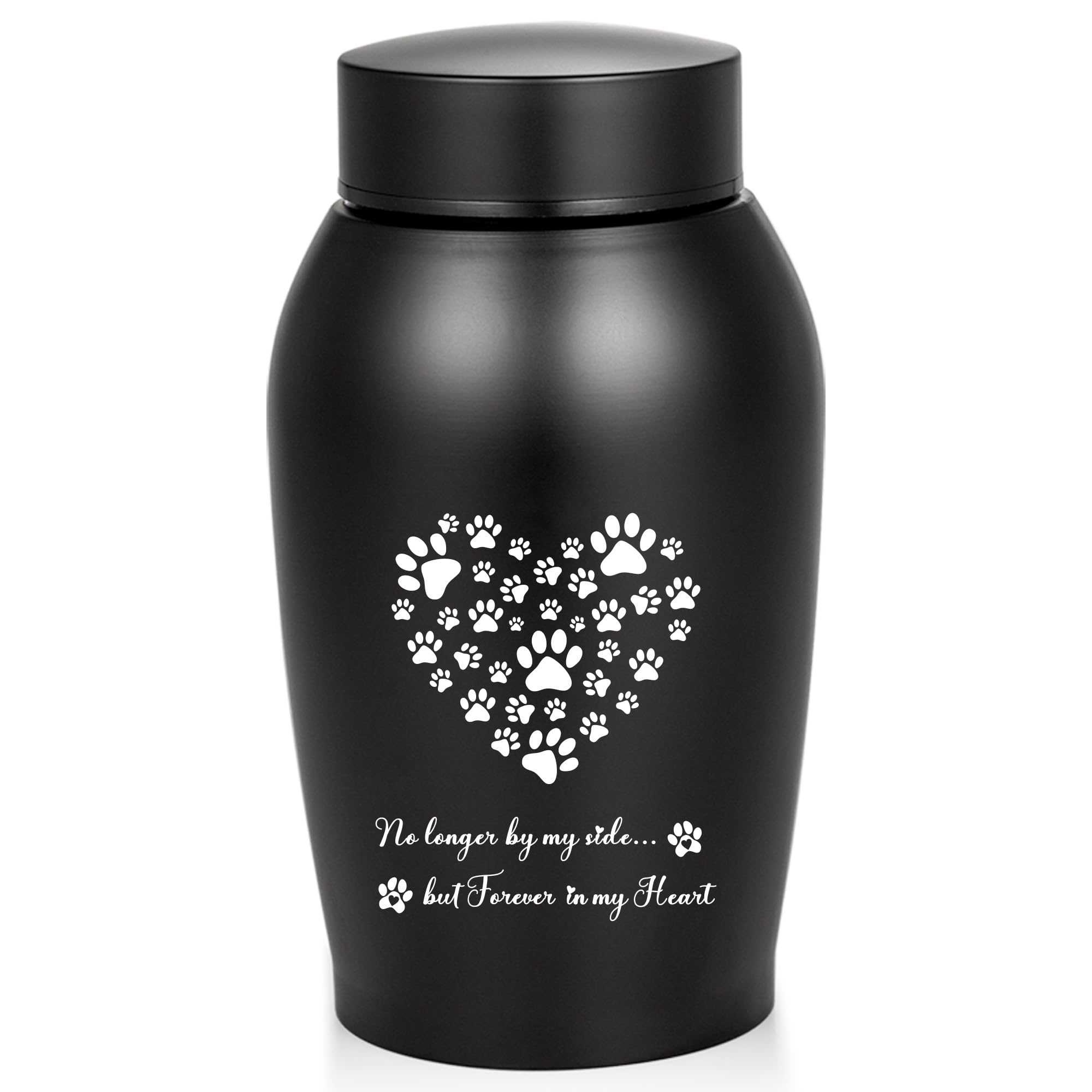 Pet Cremation Urns for Dog, Cats Ashes, Black Keepsake Urn Memorial & Remembrance Gift for Pet Loss