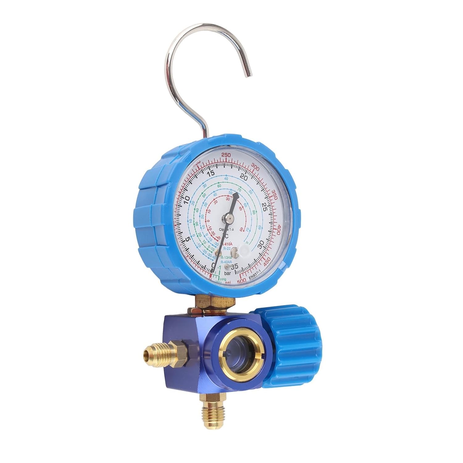 High Pressure Air Conditioner Gauges Manometer Valve 500psi 35kgf cm with Visual Mirror for Meter Refrigerant Vacuum Meter Digital Leakage Test