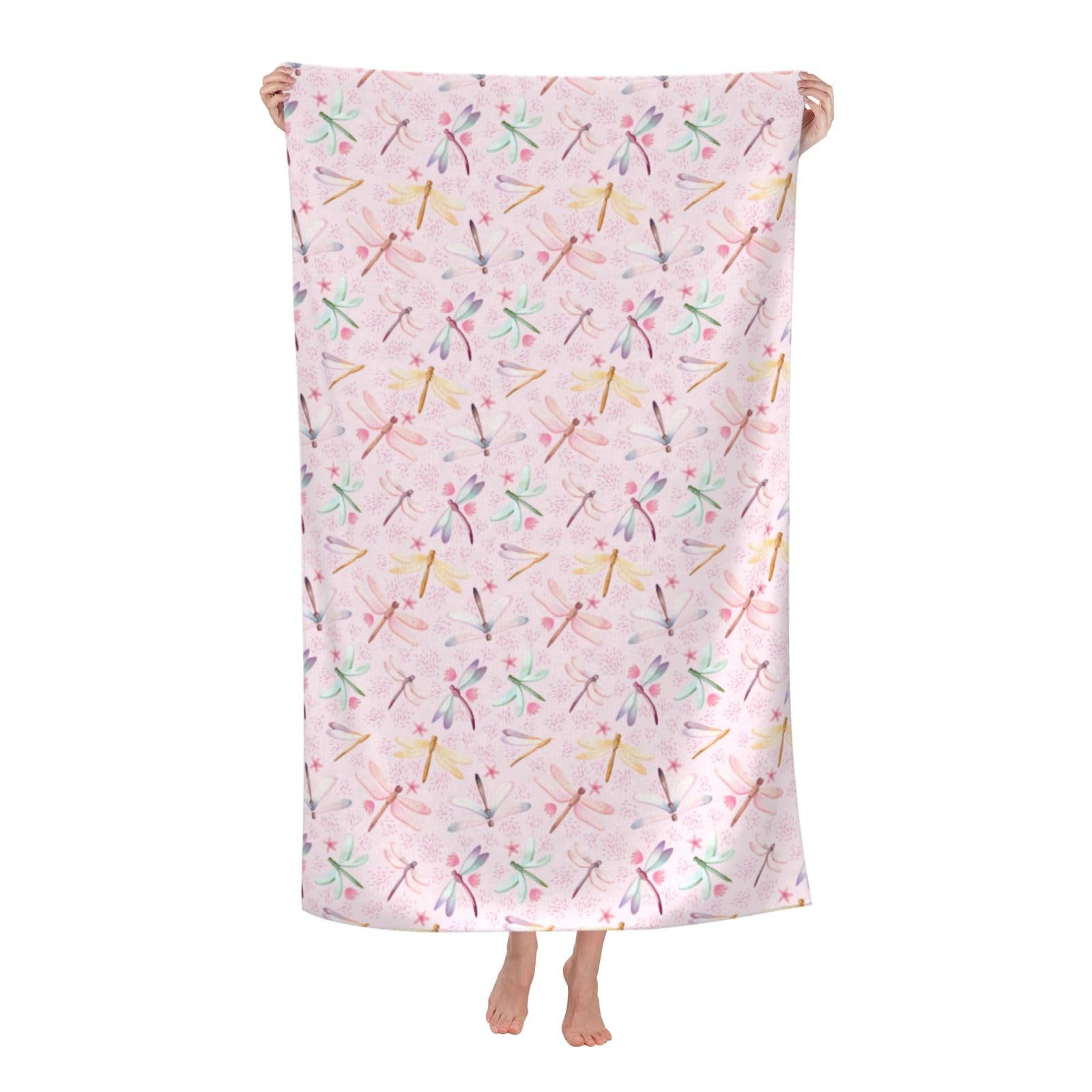 Cbaaghh Hand Painted Dragonfly Print Adult Beach Towels,Beach & Pool Towel,Beach Towels,Towels For Camping