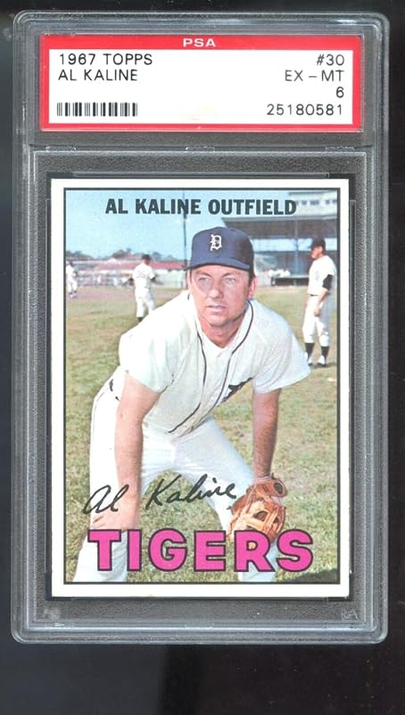 1967 Topps #30 Al Kaline Detroit Tigers PSA EX-MT 6 Graded Baseball Card