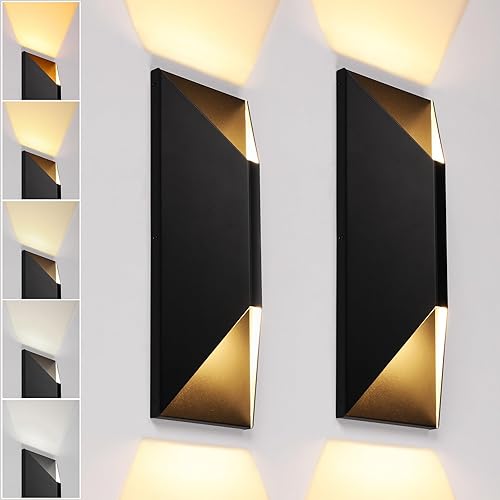 LEONLITE 5CCT - Lámpara de pared LED regulable, 100-277V, CRI 90+, certificación ETL IP65 impermeable, 10% -100% regulable para comercial, luz de disponible en Yaxa Colombia