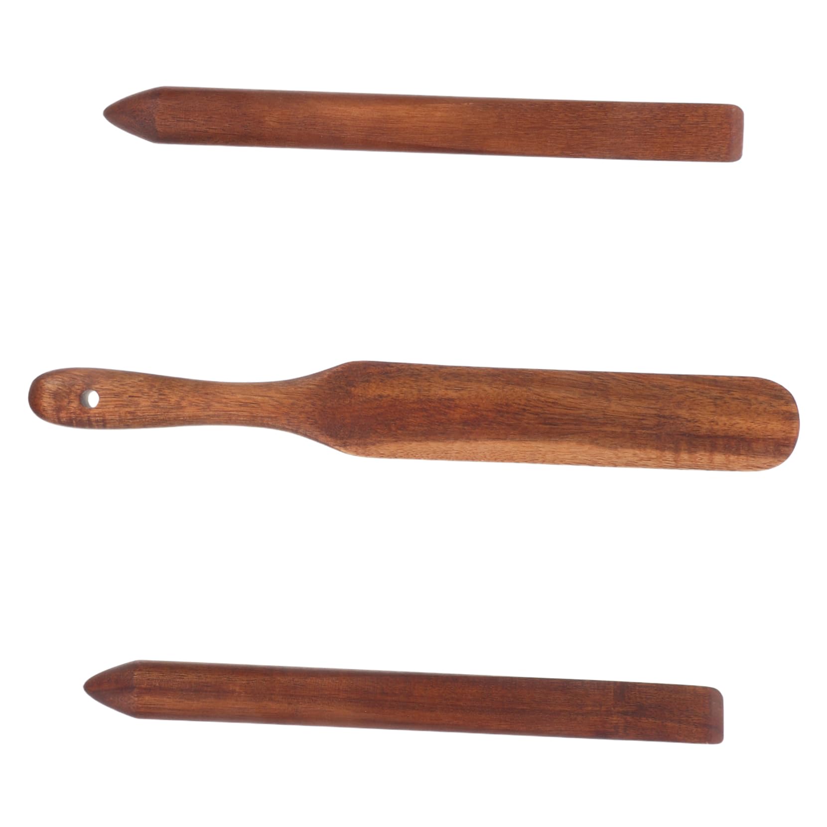 3piezas Remover de Madera de Acacia Espátulas de Madera para Cocinar Herramienta para Remover Pan para Repostería y Cocina Varilla para Mezclar Pan