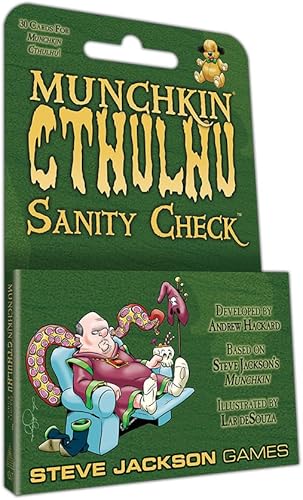 Steve Jackson Games Munchkin Cthulhu: Sanity Check Card Game (expansión) | Expansión de 30 cartas | Juego de cartas para adultos, niños y familia |