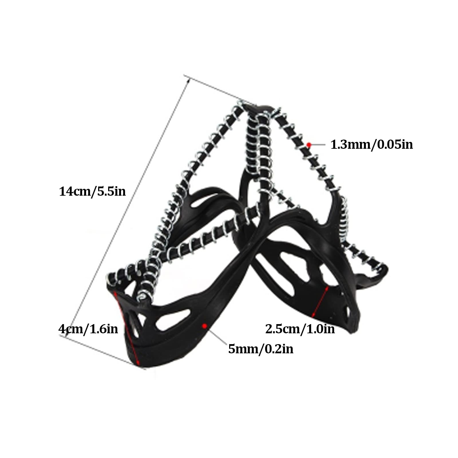 Yuecoom 2Pcs Shoes Crampons,Outdoor Spring Ice Snow Grips Walk Traction Cleats Anti Slip Ice Traction Cleats Crampons for Shoes Boots Mountain Climbing