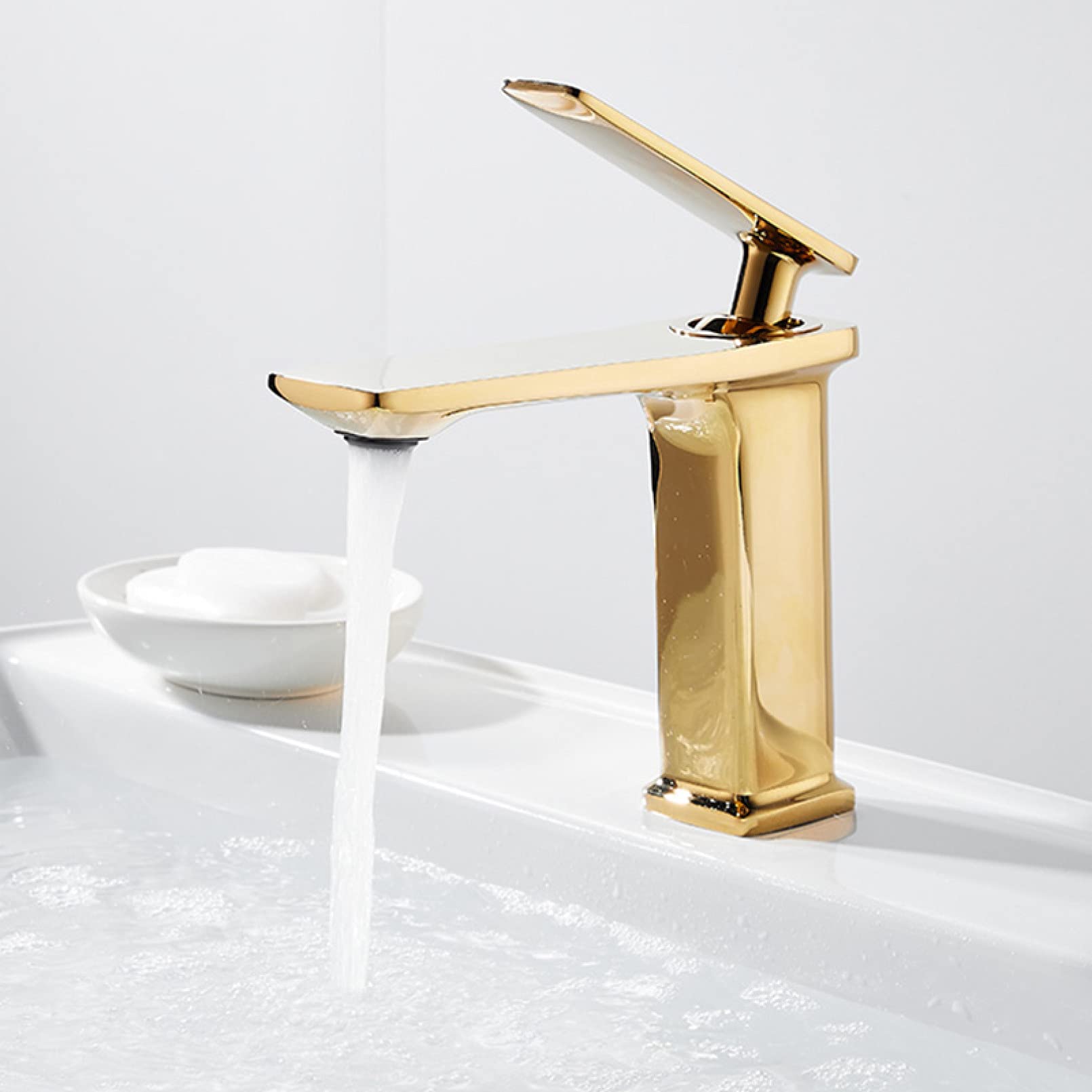 Robinet de salle de bain en laiton LWX anti-éclaboussures pour vasque noire et blanche