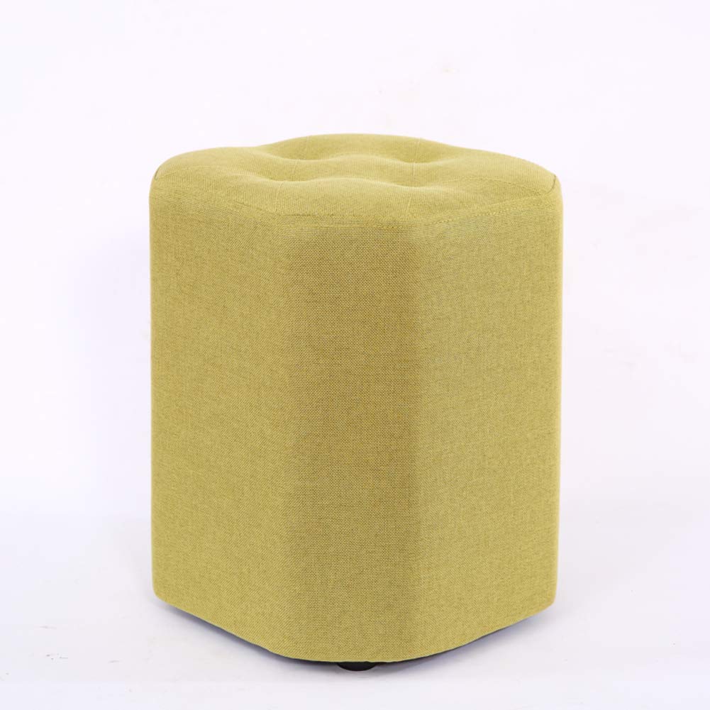 Pouf repose-pieds rembourré en lin lavable pour soulager les jambes
