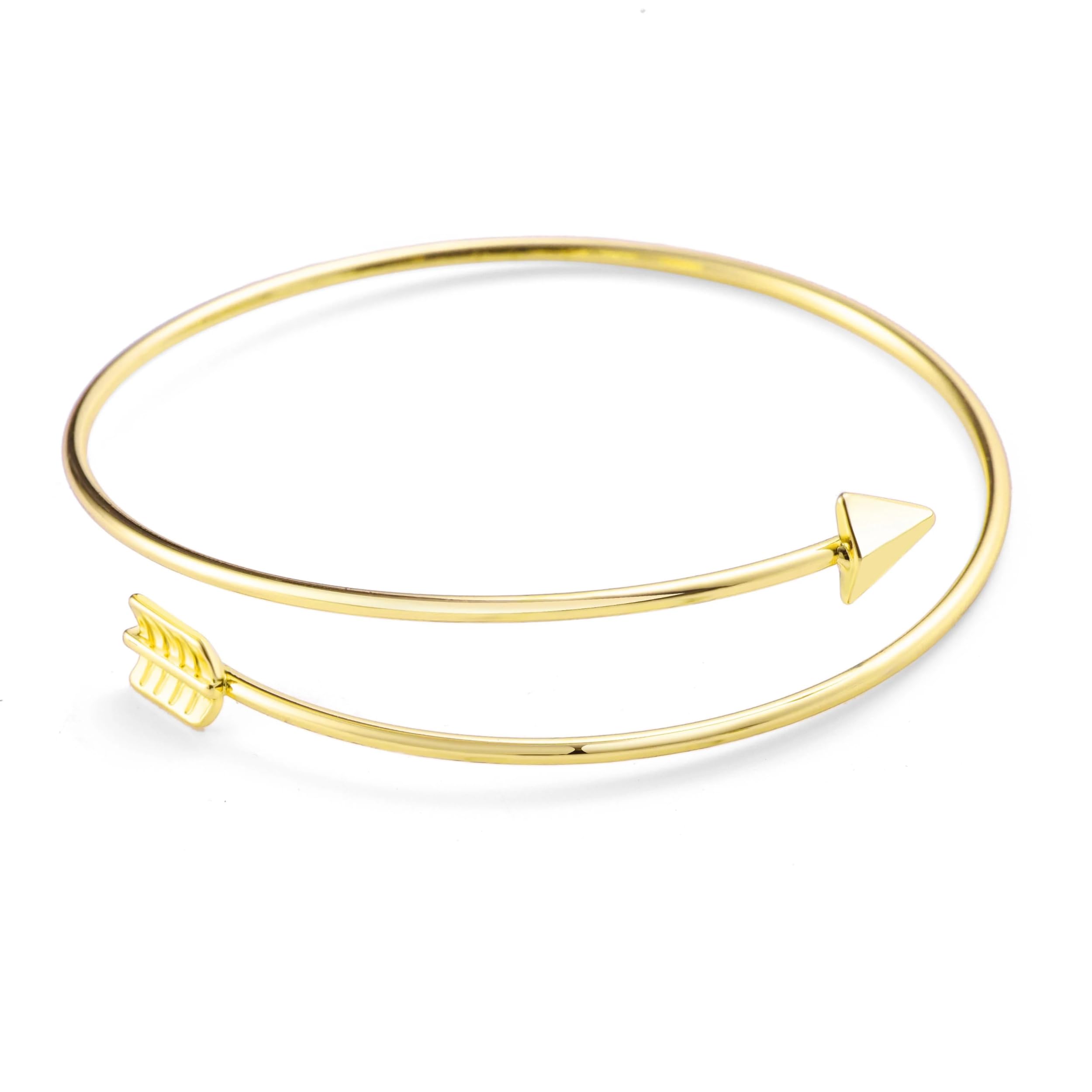 Philip Jones Gold Plated Arrow Bangle