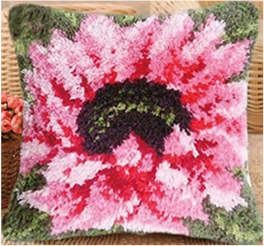 LAPATAIN Latch Hook Kits for DIY Throw Pillow Cover,Musical Note Needlework Cushion Cover Hand Craft Crochet for Great Family 17x17inch