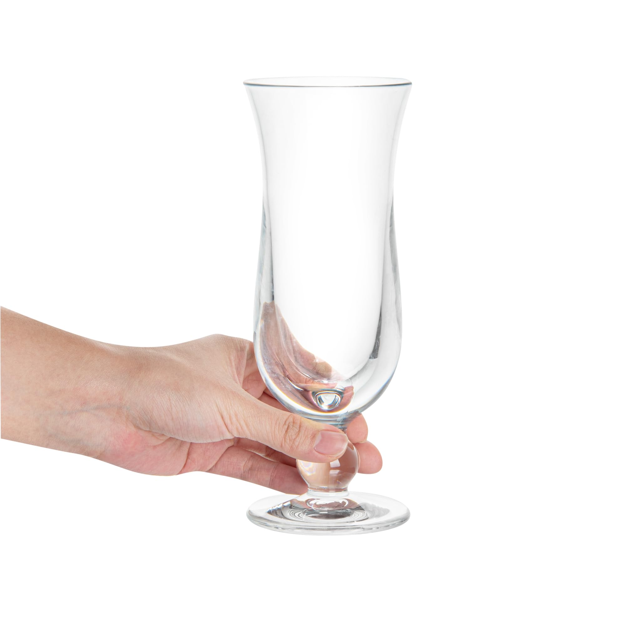 Restaurantware BEV Tek - Vasos de 325 ml para huracán, 6 vasos de cóctel resistentes, lavables en lavavajillas, irrompibles, de plástico de policarbonato transparente para todo tipo de bebidas