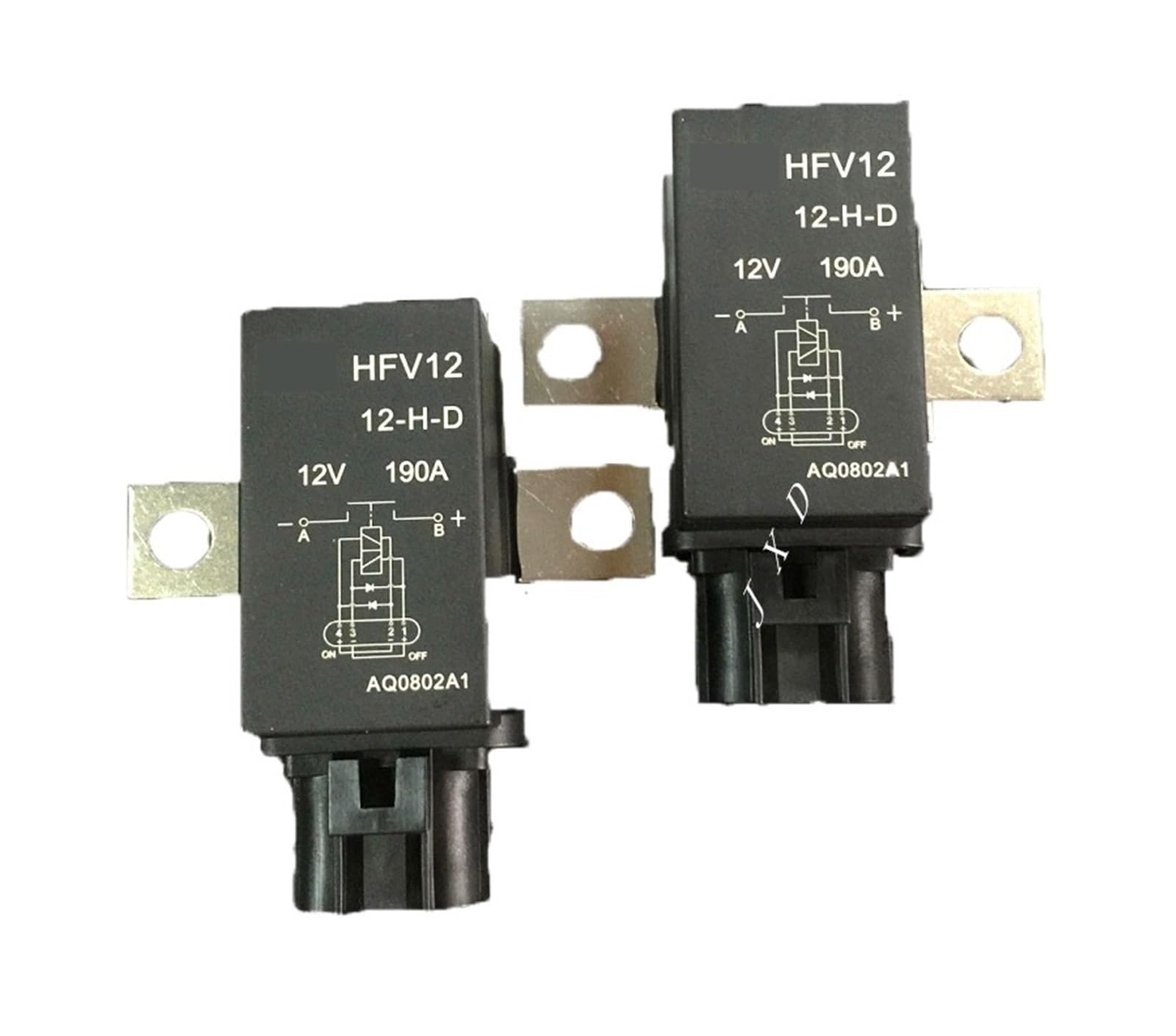 Relais de maintien magnétique 12V 190A HFV12-12-HD pour circuit automobile