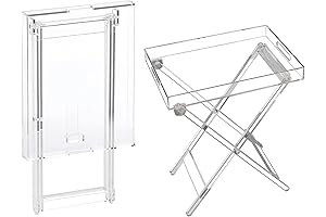 Folding Clear Acrylic Table - a Versatile Workspace for Bedroom, Living Room