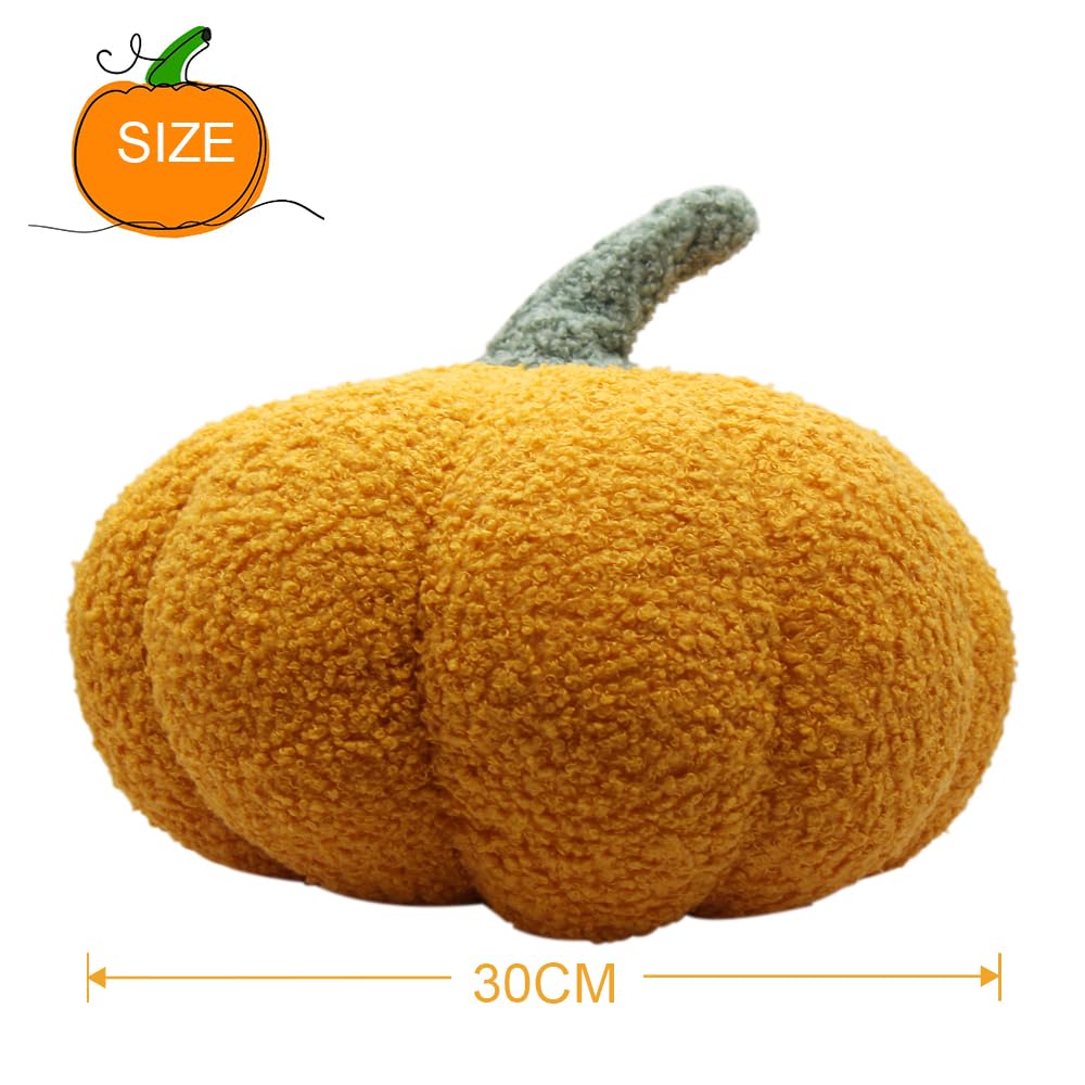 Cuscino A Forma Di Zucca Per Halloween - Morbido Peluche 3D Arancione, Cuscino Decorativo Per Divano, Cameretta O Autunno, Regalo Originale