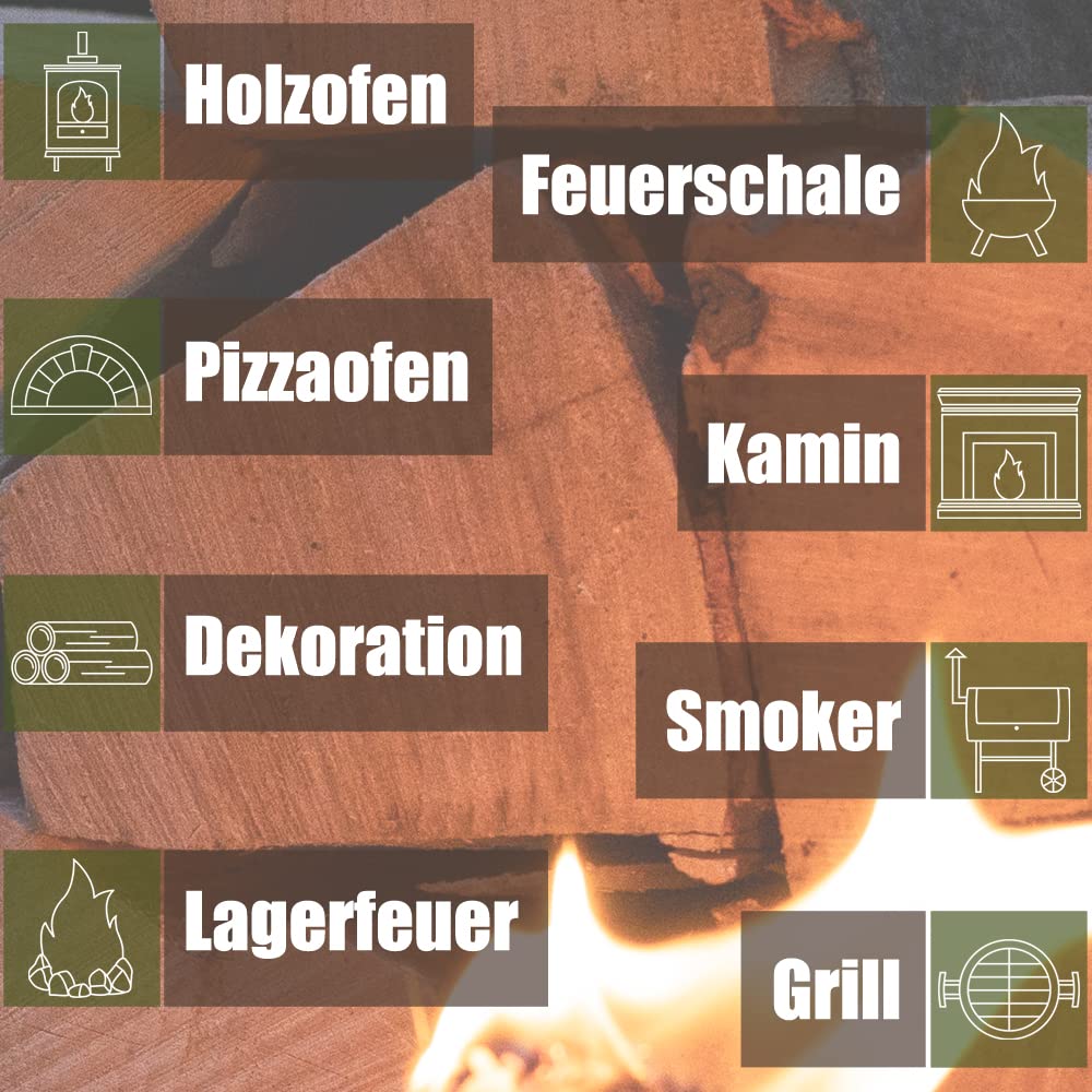 Legna Di Faggio Essiccata 30kg Per Camino E Stufa - Ceppi Da 25cm