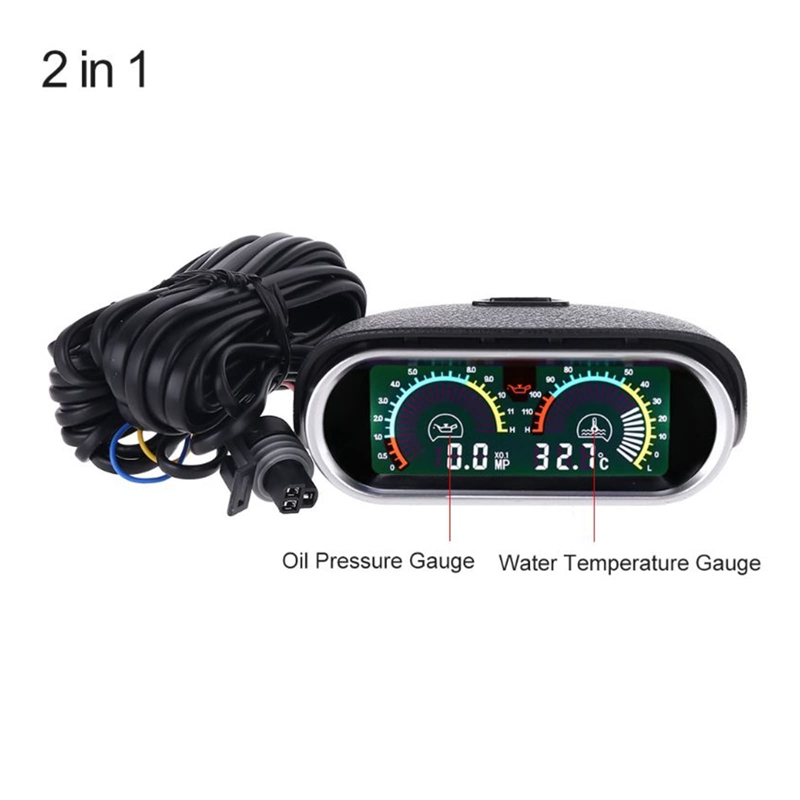 Funciones 12v/24v Universal camión Coche indicador de presión de Aceite medidor de Temperatura del Agua Conjunto medidor 10mm M10 1/8 NPT Sensor