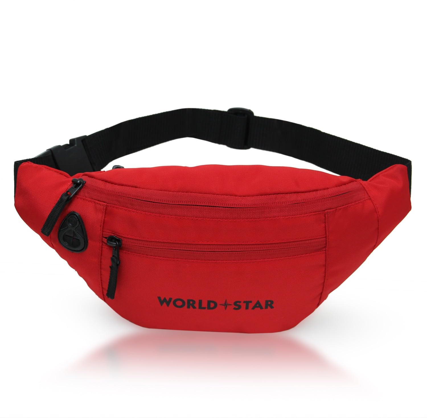 world star Polyester Waist Pack Travel Handy Hiking Zip Pouch Document Money Phone Belt Sport Bag for Men and Women and Adult | Red-1 | Rock red Waist Bag-picture-24